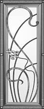 Образец кованой вставки для входной двери №9