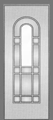 Образец стеклянной вставки для входной двери №13
