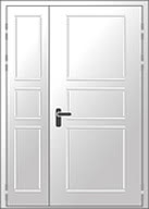 Линейный рисунок для двухстворчатой металлической двери №9