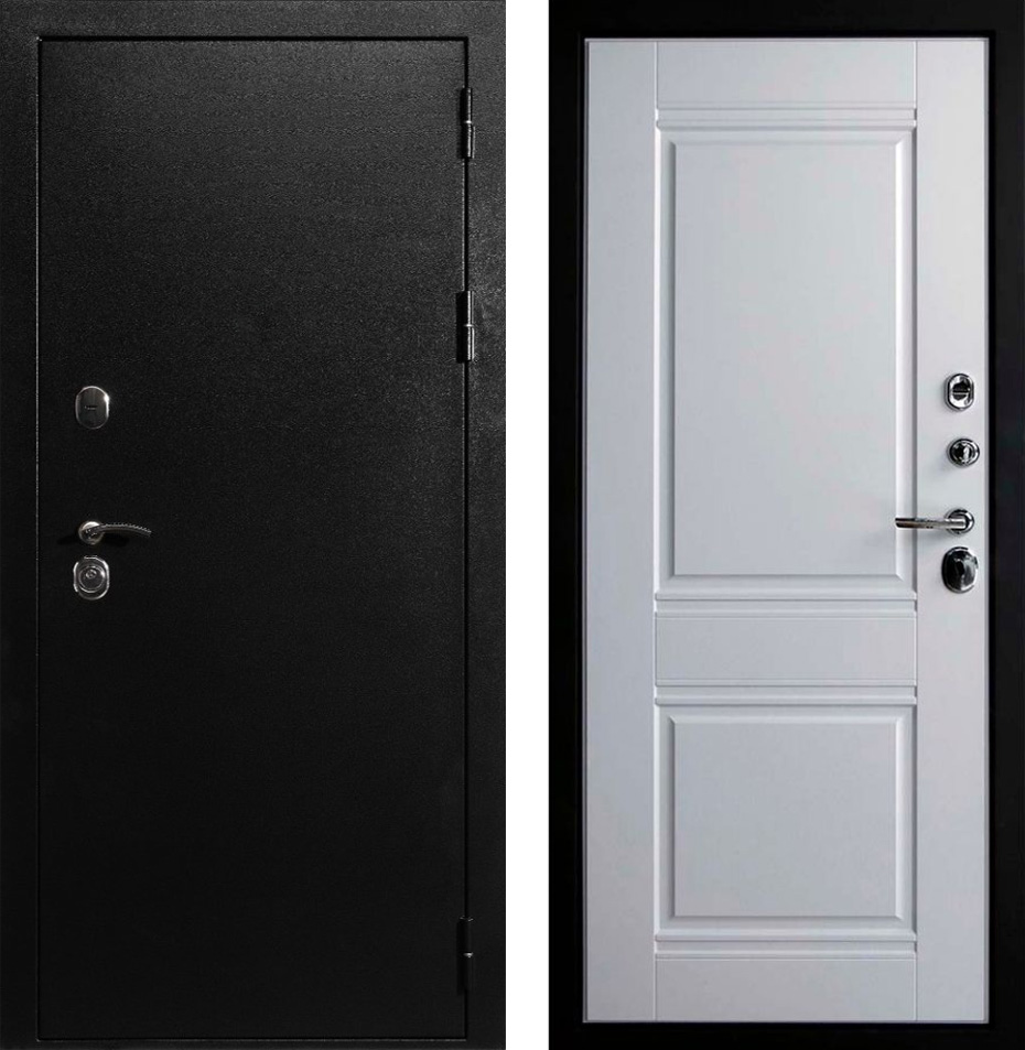 Металлические утепленные двери отделка из ПВХ ЛД-773 наружные эконом класс