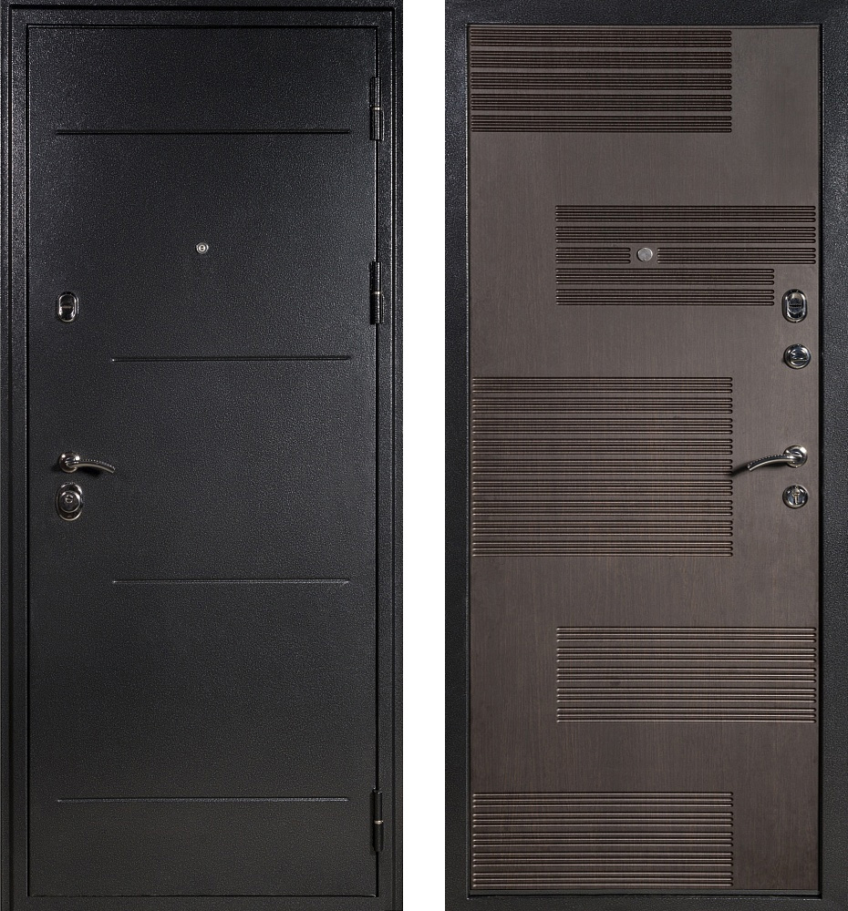 Стальная дверь в квартиру с 3 контурами уплотнения ЛД-749 венге